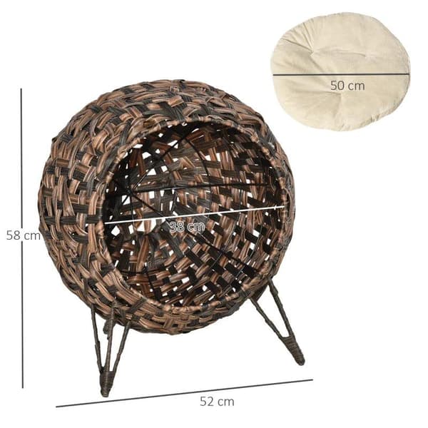 Rootz Cat House - Kissan nukkumapaikka - Cat Cave - Lemmikkieläintalo - Ruskea