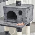 Pikkukuva 5 / 7: Rootz Cat Tree - Kissan talo - Kiipeilypuu riippumatolla - Kissan leikkitorni - Tummanharmaa - 60 x 48 x 144 cm