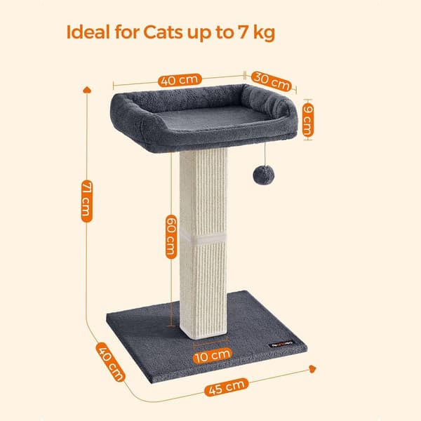 Rootz Cat Tree - Kissapuu alustalla - Raaputustolppa - Kissan kiipeilypuu - Kissan aktiviteettipuu - Kissan leikkipuu - Moderni kissapuu - Cat Tree Ho