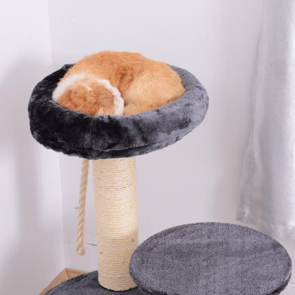 Nancy's San Simeon Krabpaal - Kattenbed - Speelboom - Klimboom - Pluche - Grijs