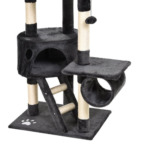 Nancy's Santa Ana Krabpaal - Kattenbed - XL - Speelboom - Klimboom - Pluche - Grijs
