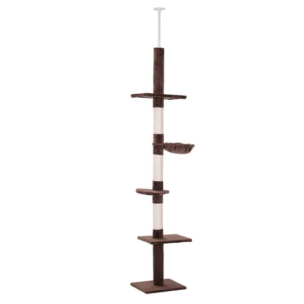 Rootz skrapstolpe - Justerbar i höjdled - Spånskiva - Brun - 40 x 34 x 230 cm