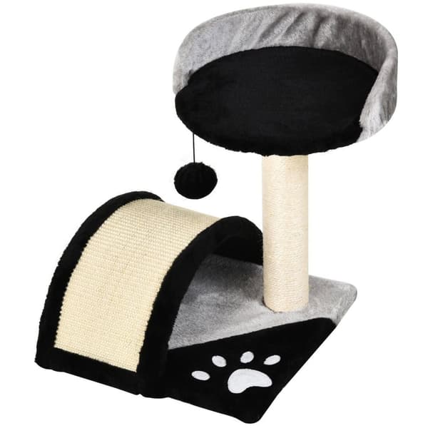 Rootzin raaputustolppa pelipalloilla - beige - lastulevy, pehmo, sisal - 14,17 cm x 14,17 cm x 17,32 cm