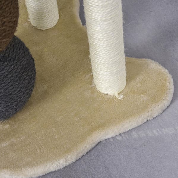 Rootzin raapimispuukissa - beige - lastulevy, pehmo, sisal - 14,96 cm x 14,96 cm x 25,19 cm