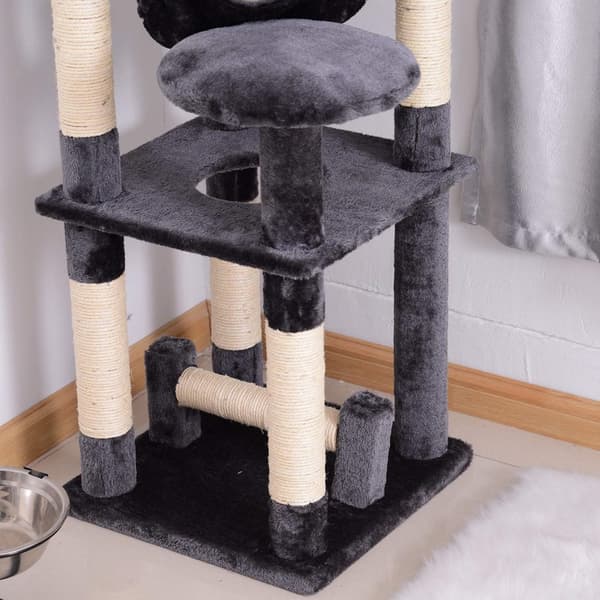 Rootz Kradsestolpe Kattetræ - Grå - Spånplade, Fiber, Plys - 15,74 cm x 15,74 cm x 51,96 cm