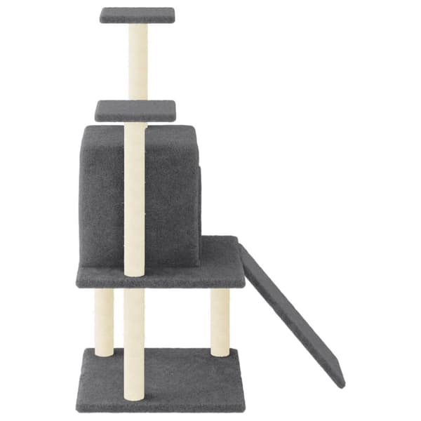 vidaXL Klösträd med sisalpelare mörkgrå 110 cm