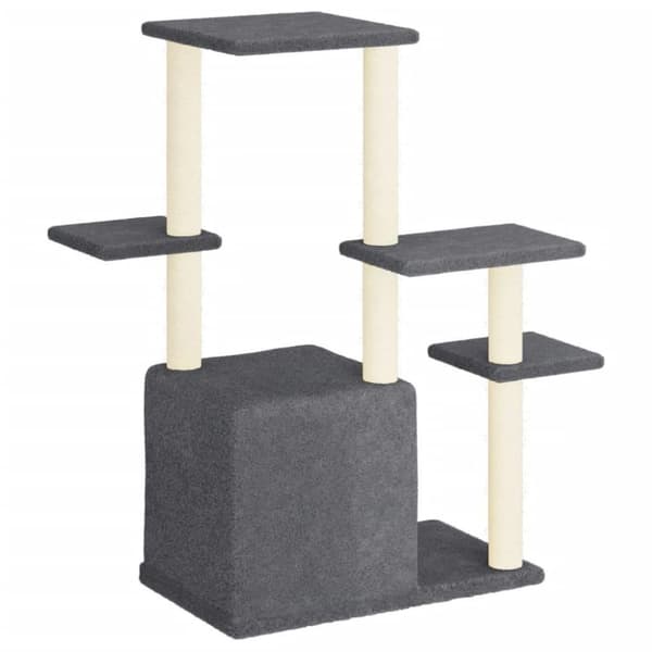 vidaXL Kattetre med klorestolper i sisal mørkegrå 97,5 cm