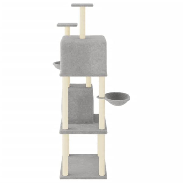 vidaXL Klösträd med sisalpelare ljusgrå 180 cm