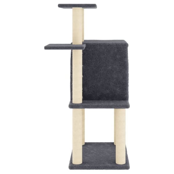 vidaXL Kattetre med klorestolper i sisal mørkegrå 97 cm