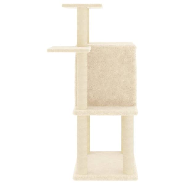 vidaXL Klösträd med sisalpelare gräddvit 97 cm