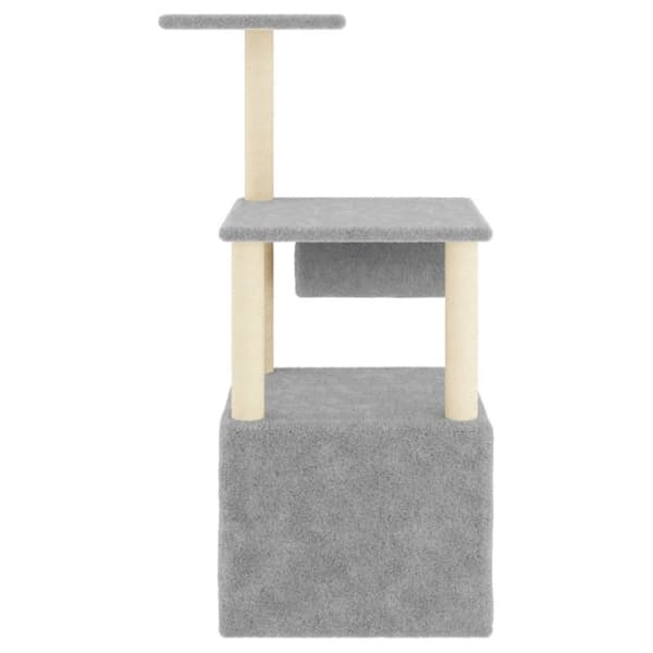 vidaXL Klösträd med sisalpelare ljusgrå 109,5 cm