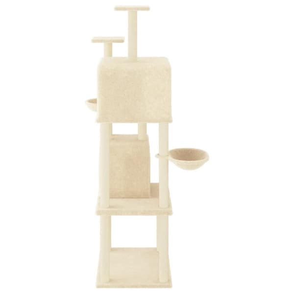 vidaXL Katträd med klöspelare sisal gräddvit 180 cm