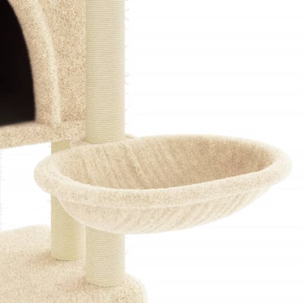vidaXL Katträd med klöspelare sisal gräddvit 180 cm