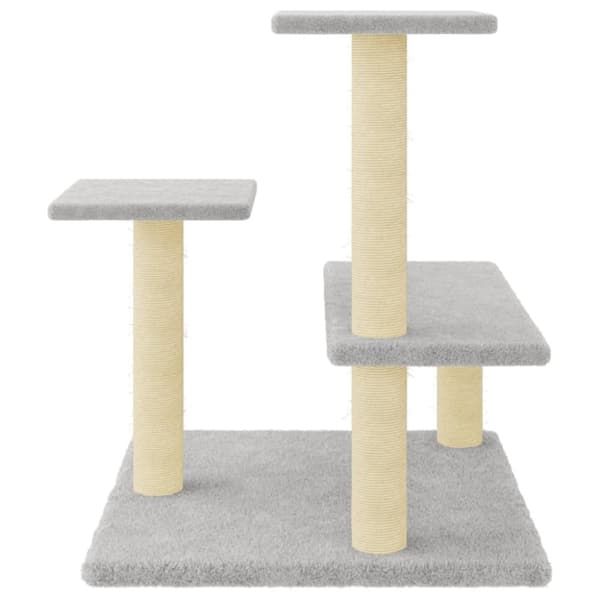 vidaXL Klösträd med sisalpelare ljusgrå 61 cm