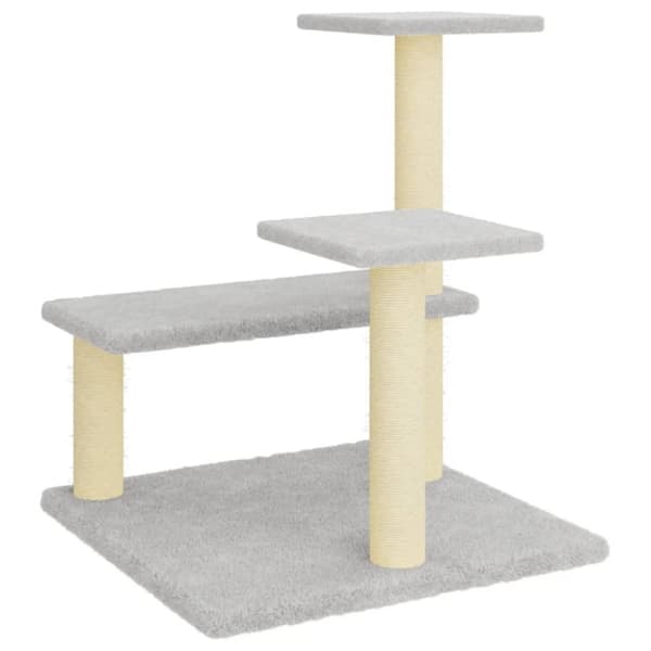 vidaXL Klösträd med sisalpelare ljusgrå 61 cm