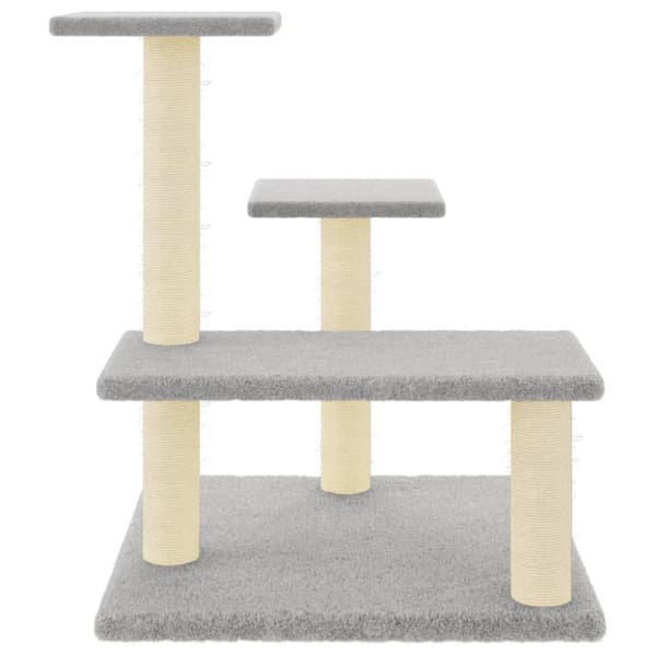 vidaXL Klösträd med sisalpelare ljusgrå 61 cm