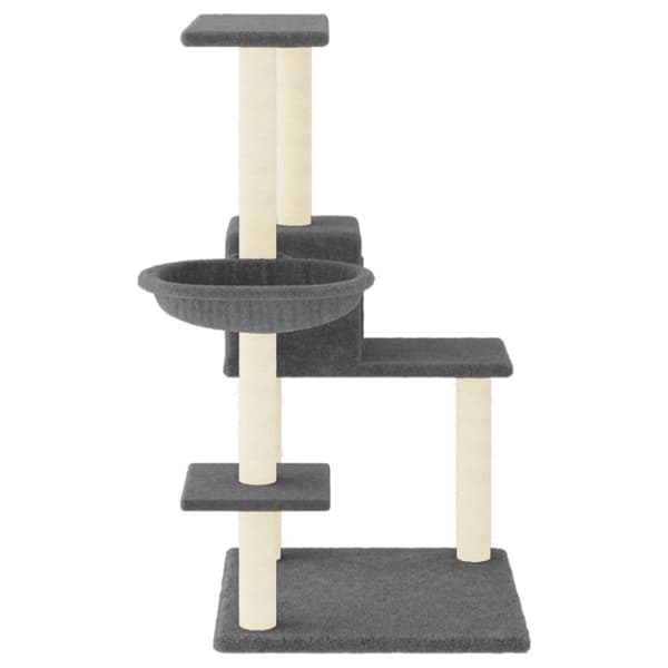 vidaXL Kattetre med klorestolper i sisal mørkegrå 95 cm