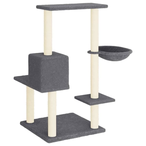 vidaXL Kattetre med klorestolper i sisal mørkegrå 95 cm