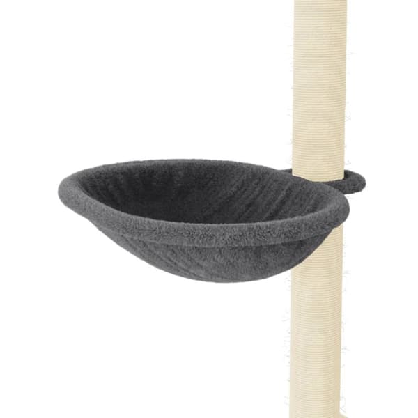 vidaXL Kattetre med klorestolper i sisal mørkegrå 95 cm