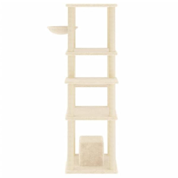 vidaXL Klösträd med sisalpelare gräddvit 154 cm
