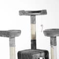 Miniatyrbild 5 av 8: Rootz Scratching Post - Cat Tree - Cat Climbing Tree - Climbing Tree - Cat Tree Scratching House - With Cat Cave - Grey - 50 x 50 x 170 cm