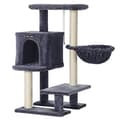 Miniatyrbild 1 av 7: Feandrea Cat Tree, Small Cat Condo 84 cm, Cat Tower, Smoky Grey