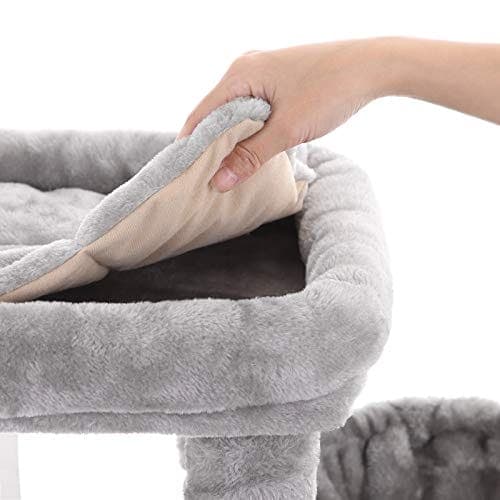 Feandrea Cat Tree, Cat Condo, Activity Center, 120 cm, lysegrå