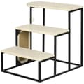 Miniatyrbillede 1 af 7: Rootz Kattetrappe - Med skrabebræt - 3 trin - Legetøjskugle - Robust - Stål + Sisal - Cremehvid + Sort - 51 x 54 x 53 cm