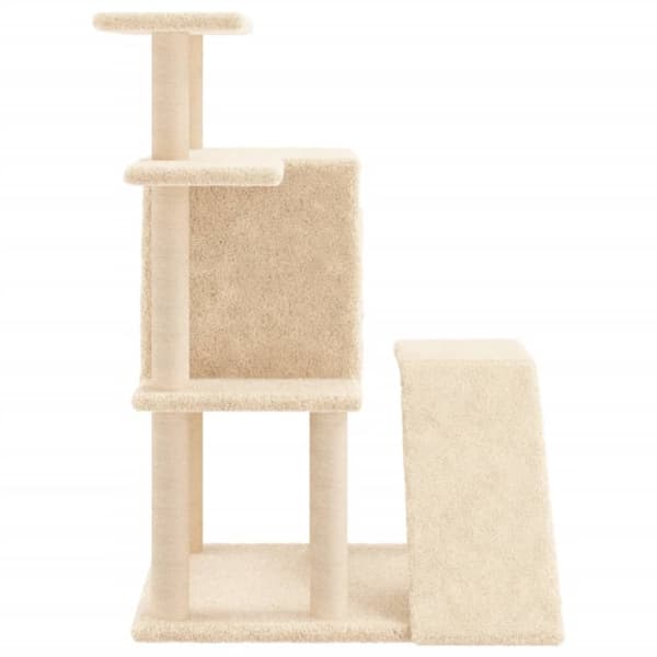 vidaXL Kattetre med klorestolper i sisal kremhvit 97 cm