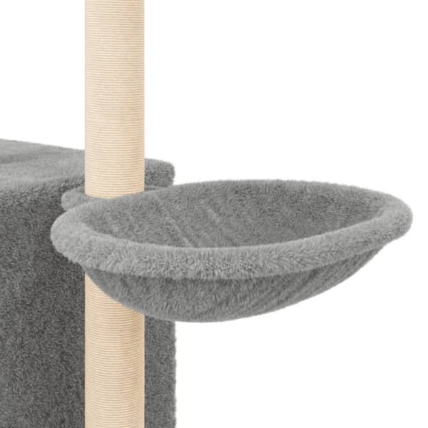 vidaXL Klösträd med sisalpelare ljusgrå 145 cm