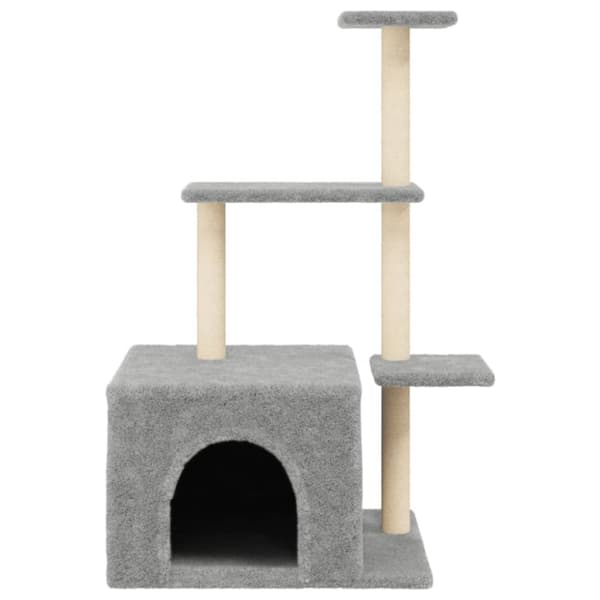 vidaXL Klösträd med sisalpelare ljusgrå 110 cm