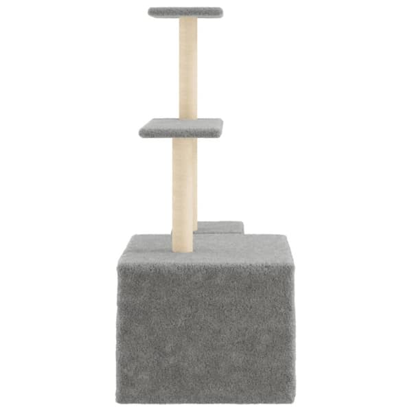 vidaXL Klösträd med sisalpelare ljusgrå 110 cm
