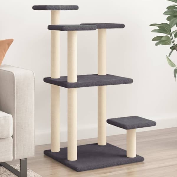 vidaXL kradsetræ med platforme 98,5 cm mørkegrå