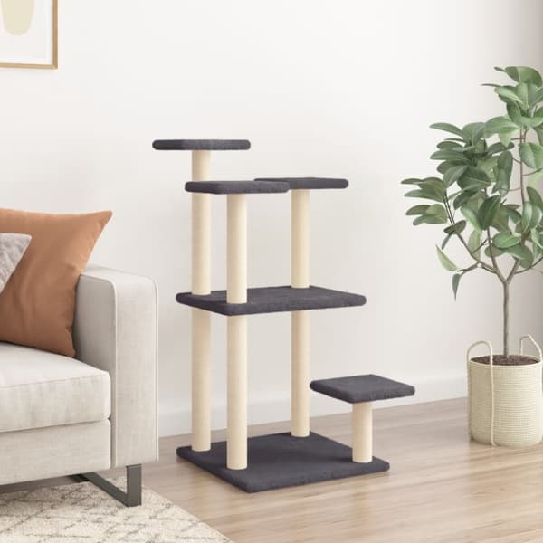 vidaXL kradsetræ med platforme 98,5 cm mørkegrå