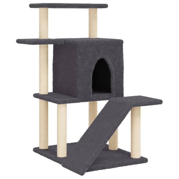vidaXL Klösträd med sisalpelare mörkgrå 97 cm