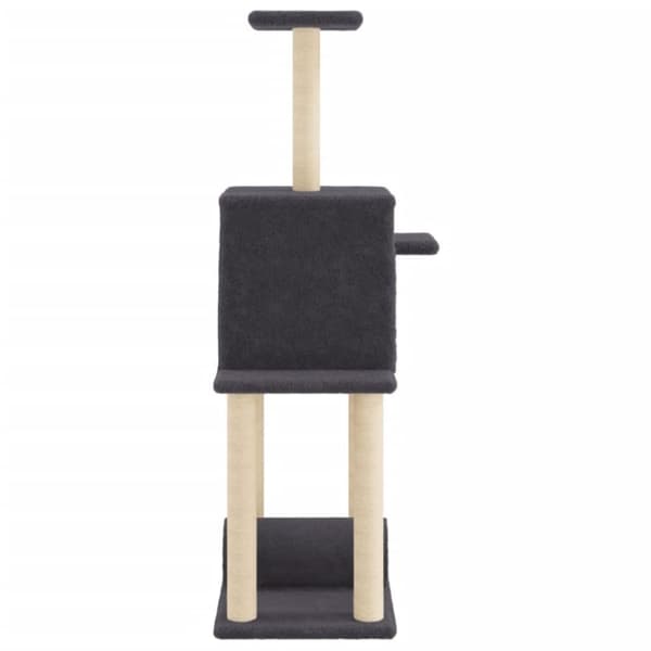 vidaXL kradsetræ med sisalstolper 122 cm mørkegrå