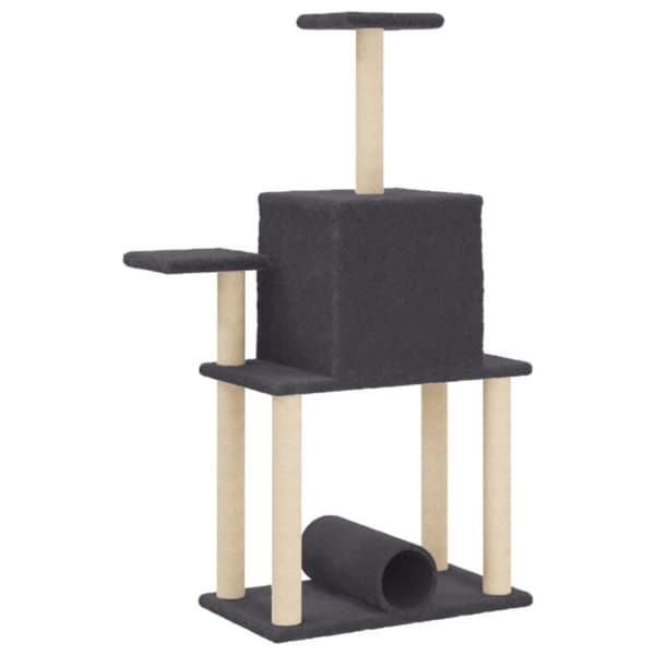 vidaXL kradsetræ med sisalstolper 122 cm mørkegrå