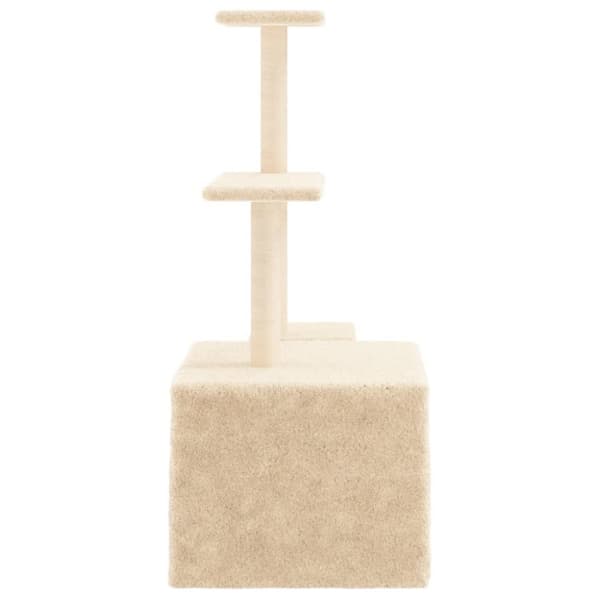 vidaXL Kissan kiipeilypuu sisal- raapimispylväillä kerma 110 cm