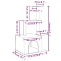 Pikkukuva 7 / 8: vidaXL Kissan kiipeilypuu sisal- raapimispylväillä kerma 110 cm