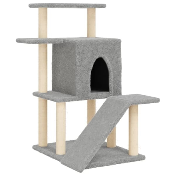 vidaXL Klösträd med sisalpelare ljusgrå 97 cm
