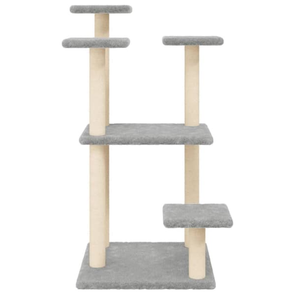 vidaXL Klorestolpe med plattform lysegrå 98,5 cm