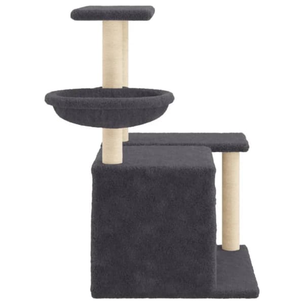 vidaXL Klösträd med sisalpelare mörkgrå 83 cm
