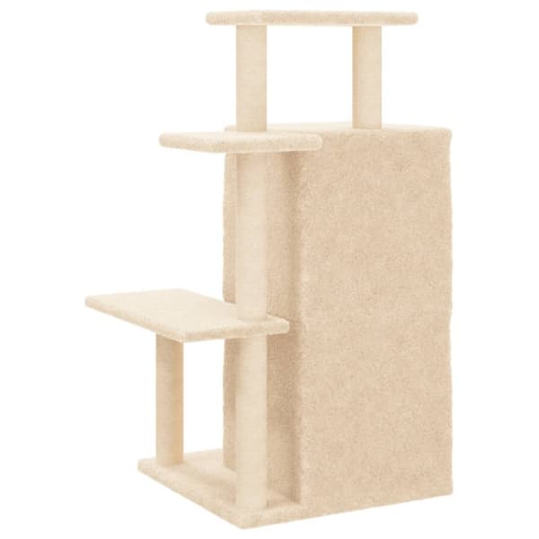 vidaXL Klösträd med sisalpelare gräddvit 97 cm