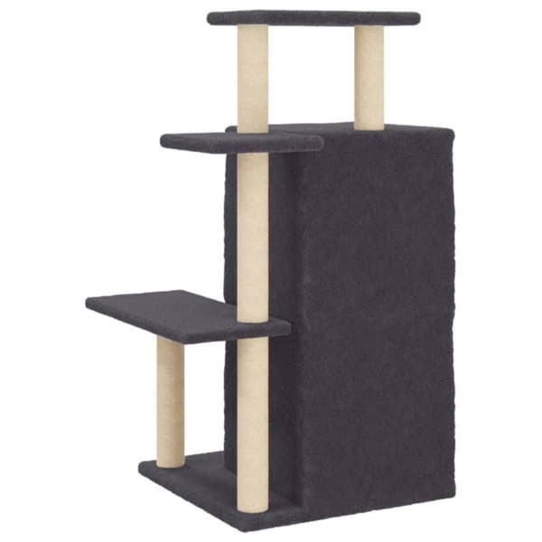 vidaXL Kattetre med klorestolper i sisal mørkegrå 97 cm