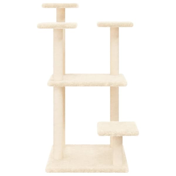 vidaXL Kissan raapimispylväs tasoilla kerma 98,5 cm