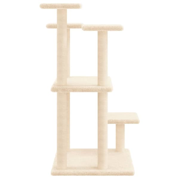 vidaXL Kissan raapimispylväs tasoilla kerma 98,5 cm