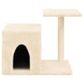 Miniatyrbilde 3 av 8: vidaXL Kattetre med klorestolper i sisal kremhvit 50,5 cm