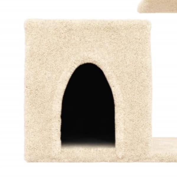 vidaXL Kattetre med klorestolper i sisal kremhvit 50,5 cm