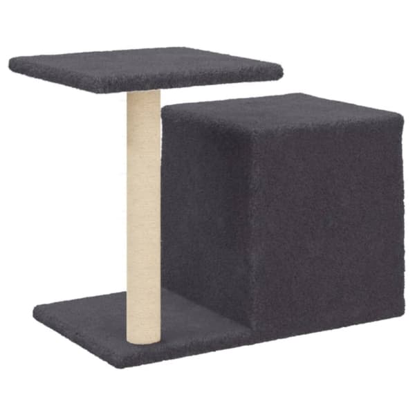 vidaXL Kattetre med klorestolper i sisal mørkegrå 50,5 cm