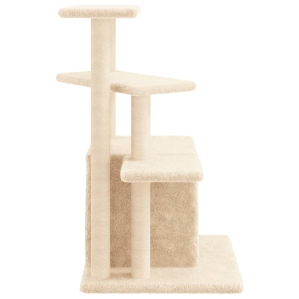 vidaXL Klösträd med sisalpelare gräddvit 83,5 cm
